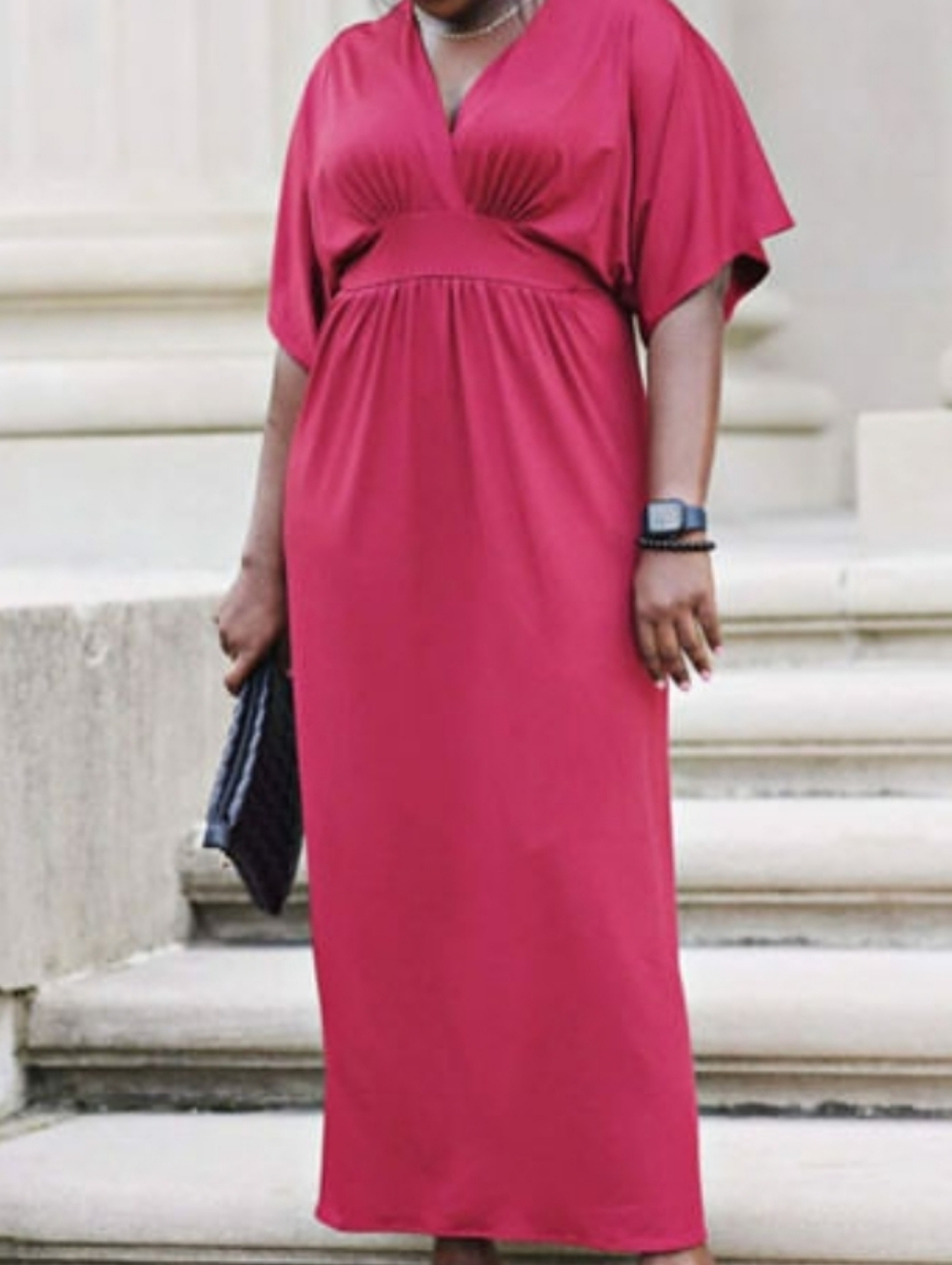 Karina Dahlia Dress Plum Red XL - Picture 2 of 6
